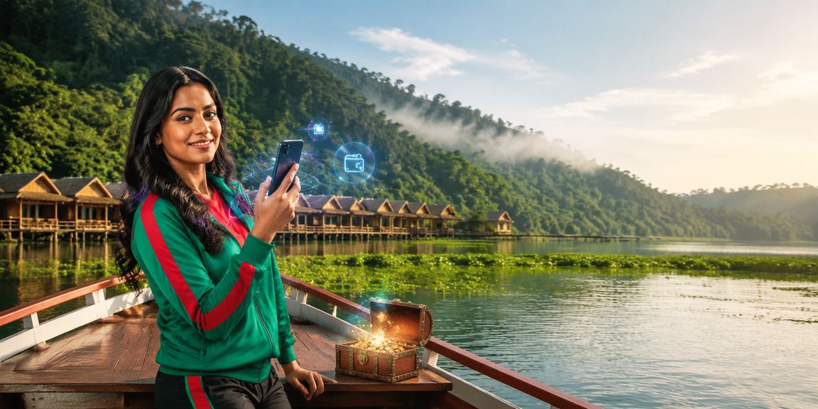 বান্দরবানে মোবাইলে ক্রিকেট বেটিং করছেন একজন বাংলাদেশি